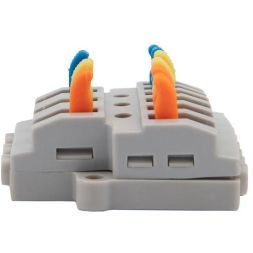 Клемма строительно-монтажная СМК проходная разветвительная 3х2 3п с монтажной площадкой 1 ввод 2 вывода на полюс (уп.5шт) Rexant 07-5233-05