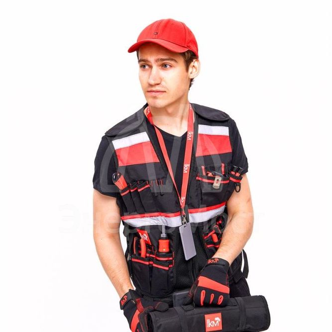Жилет монтажника КМ-TOOLVESTBAG-23 универс. регулир. КМ LO43175