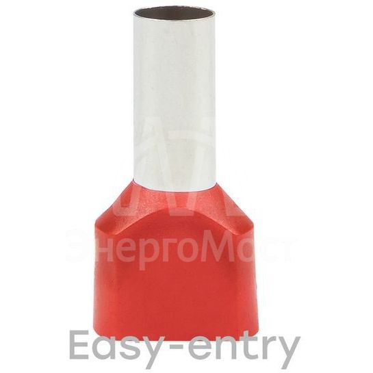 Наконечник штыревой втулочный изол. НШвИ(2) 10.0-14 (уп.50шт) EKF nhvi2-10.0-14