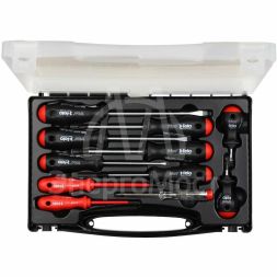 Набор отверток SL/PZ/PH отвертки VDE и отвертка тестер сети в кейсе (уп.11шт) Felo 50011116