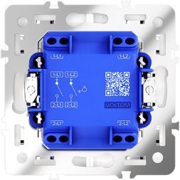 Выключатель 2-кл. СП S70 10А с самовозвратом механизм кашемир Voltum VLS020603