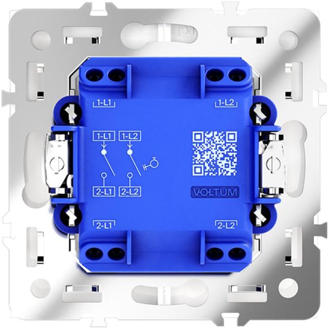 Выключатель 2-кл. СП S70 10А с самовозвратом механизм кашемир Voltum VLS020603