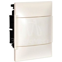 Щиток пластиковый встраиваемый Practibox S 1х6 бел. дверь Leg 134546