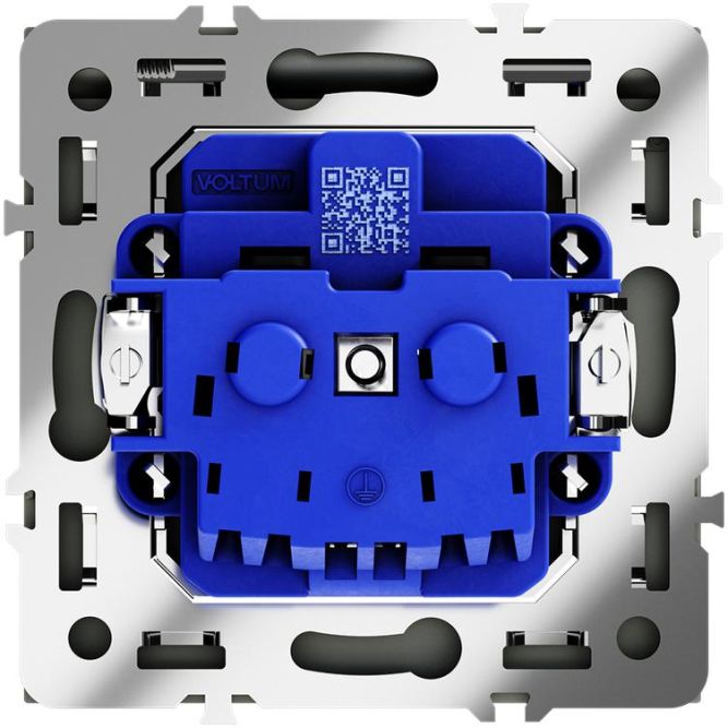 Розетка 1-м СП S70 16А с заземл. защ. шторки + крышка механизм графит Voltum VLS040307