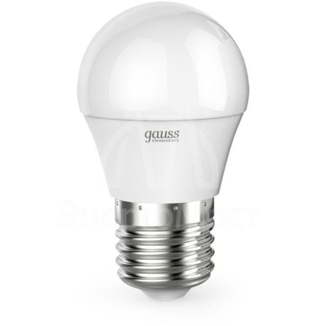 Лампа светодиодная Elementary 10Вт Шар 6500К E27 750лм Gauss 53230