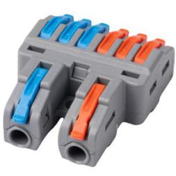 Клемма монтажная СМК PTC-2P 4226 BL/2 450В 32А 0.08-2.5(4.0)кв.мм JazzWay 5073784