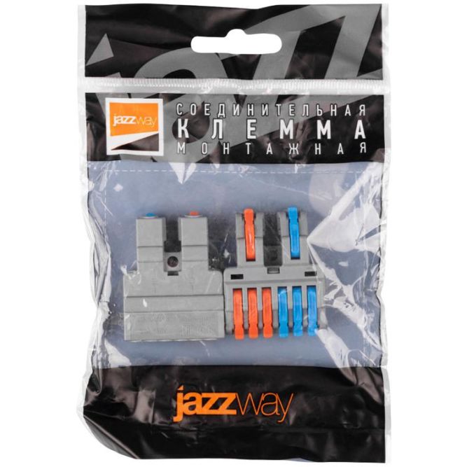 Клемма монтажная СМК PTC-2P 4226 BL/2 450В 32А 0.08-2.5(4.0)кв.мм JazzWay 5073784