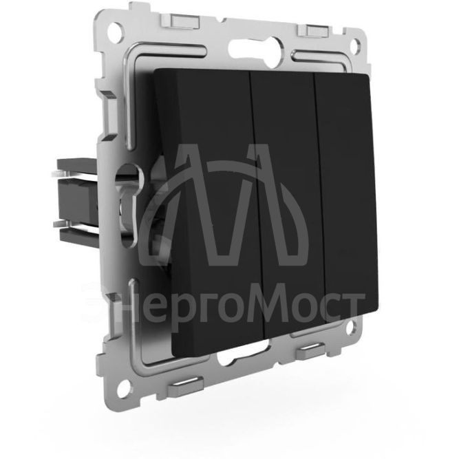 Выключатель 3-кл. СП Pixel 10А IP20 механизм карбон TOKOV ELECTRIC TKE-PX-V3-C14