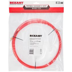 Протяжка кабельная (мини УЗК в бухте) стеклопруток d=3.5мм 10м красн. Rexant 47-1010