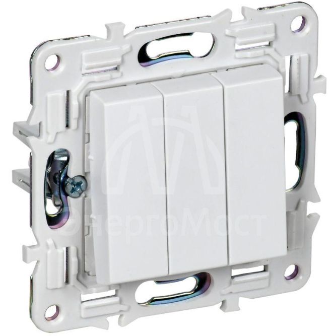 Выключатель 3-кл. SKANDY 10А SK-V11W арктич. бел. IEK SK-V30-0-10-K01