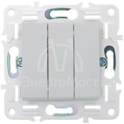 Выключатель 3-кл. SKANDY 10А SK-V11W арктич. бел. IEK SK-V30-0-10-K01