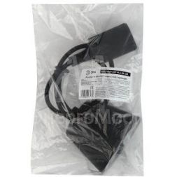 Патрон пластиковый Е27 с подвесом черн. Эра Б0048039