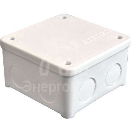 Коробка распределительная ОП 85х85х45мм IP54 7 выходов без гермовводов крышка на винтах бел. Epplast 135131