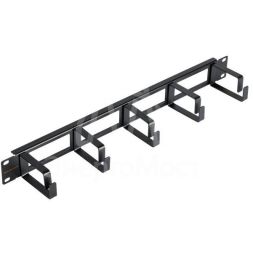 Органайзер кабельный 19дюйм 1U глубина колец 60мм метал. с отверстиями в опорной планке черн. (уп.2шт) NIKOMAX NMC-OK600H-1U-BK-2