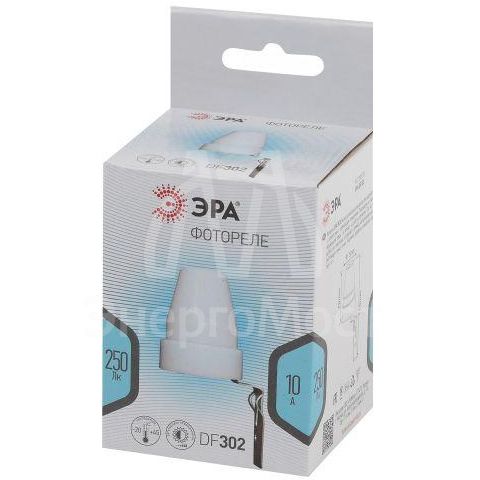 Датчик движения DF 302 фотореле сер. макс. нагрузка 2200В.А IP44 (1001800) Эра Б0043805