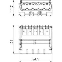 Клемма пружинная c зажимом 5х2.5мм 261 525 FL OBO 2054458
