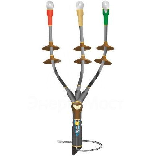 Муфта кабельная концевая наружн. установки 10кВ КНТпН 3х(150-240мм) с болт. наконечн. Нева-Транс Комплект 22020122