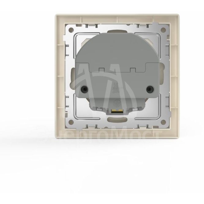 Розетка 1-м СП Pixel IP20 с заземл. с 2-мя заряд. устр. USB тип A+C механизм беж. TOKOV ELECTRIC TKE-PX-R1U2AC-C02