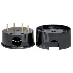 Разъем 1-м ОП РШ-ВШ 32А IP20 3P+PE 380В карболит. черн. PROxima EKF AS-380-O-04