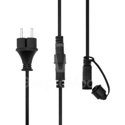 Гирлянда уличная &amp;quot;Лофт&amp;quot; 20 прозр. ламп х 5LED влагостойкая IP44 провод черн. каучук Neon-Night 331-357