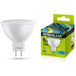 Лампа светодиодная LED-JCDR-9W-GU5.3-4K JCDR 9Вт GU5.3 4500К 172-265В Ergolux 13625