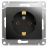 Механизм розетки 1-м Glossa 16А с заземл. антрацит SchE GSL000743
