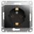 Механизм розетки 1-м Glossa 16А с заземл. антрацит SchE GSL000743