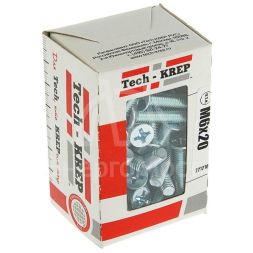 Винт DIN965 с потайной головкой оцинк. М6х20 (уп.100шт) Tech-KREP 105241