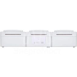 Розетка 3-м ОП Гермес Plus РСб23-3-ГПБб с защ. крышкой с заземл. IP54 бел. IEK ERMP32-K01-16-54-EC