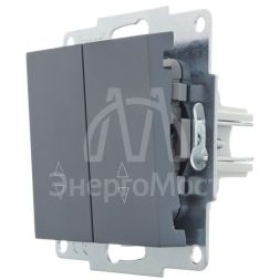 Переключатель проходной 2-кл. СП Vesna механизм графит LEZARD 742-3488-106