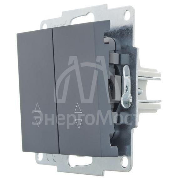 Переключатель проходной 2-кл. СП Vesna механизм графит LEZARD 742-3488-106