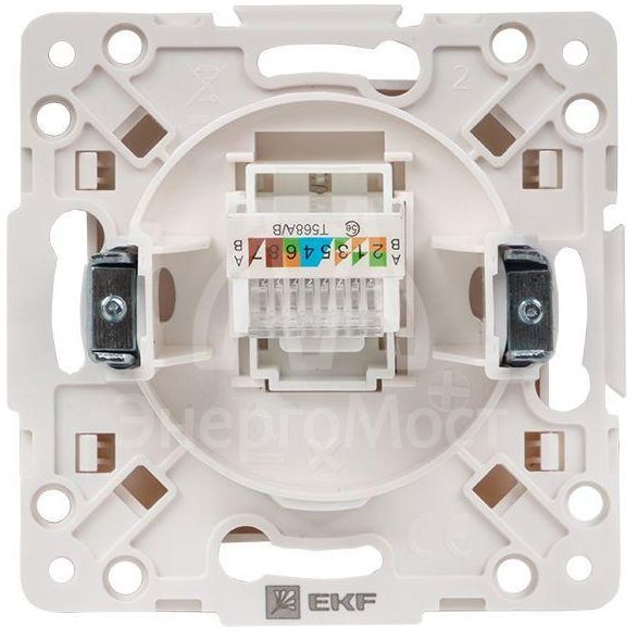 Механизм розетки RJ-45 1-м Стокгольм бел. PROxima EKF EYK01-035-10