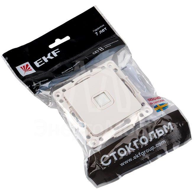 Механизм розетки RJ-45 1-м Стокгольм бел. PROxima EKF EYK01-035-10