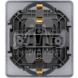 Розетка Inspiria 16А 250В 2х2P+E немецк. стандарт алюм. Leg 673752
