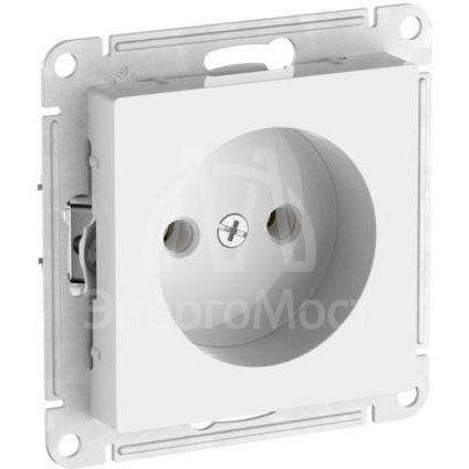 Розетка AtlasDesign 16А без заземл. без шторок быстрозажим. клем. механизм бел. SE ATN000141S