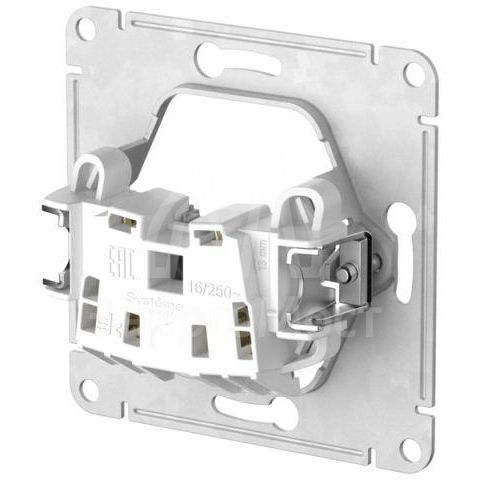 Розетка AtlasDesign 16А без заземл. без шторок быстрозажим. клем. механизм бел. SE ATN000141S