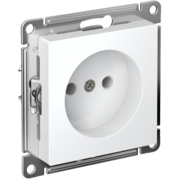 Розетка AtlasDesign 16А без заземл. без шторок быстрозажим. клем. механизм бел. SE ATN000141S