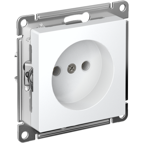 Розетка AtlasDesign 16А без заземл. без шторок быстрозажим. клем. механизм бел. SE ATN000141S