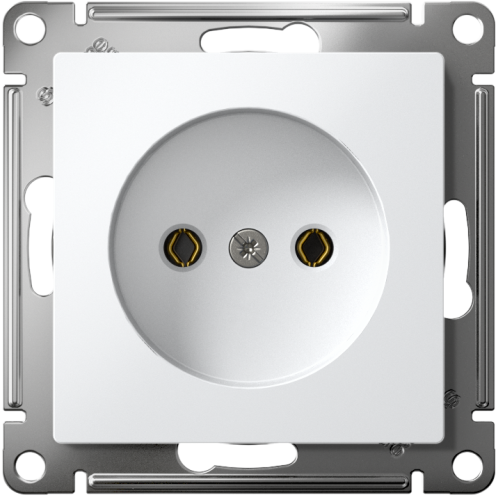 Розетка AtlasDesign 16А без заземл. без шторок быстрозажим. клем. механизм бел. SE ATN000141S