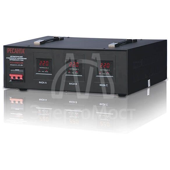 Стабилизатор напряжения Ресанта АСН-4500/3-ЭМ