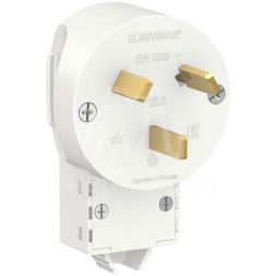 Вилка силовая СП BLANCA 2P+N 32А 250В бел. SchE BLNSV003231