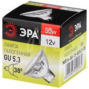 Лампа галогенная GU5.3-MR16-50W-12V-Cl ЭРА C0027358