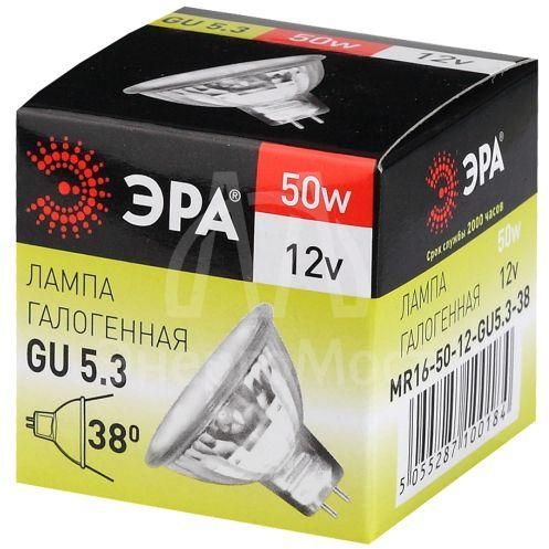 Лампа галогенная GU5.3-MR16-50W-12V-Cl ЭРА C0027358