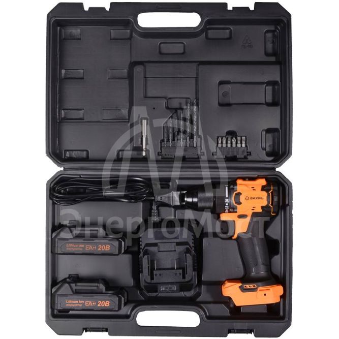 Дрель-шуруповерт Вихрь ДА-20Л-2К/БП (бесщеточный двигатель)