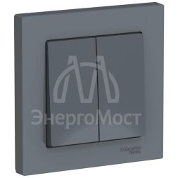 Выключатель 2-кл. СП AtlasDesign 10А IP20 (сх. 5) 10AX в сборе грифель SE ATN000752