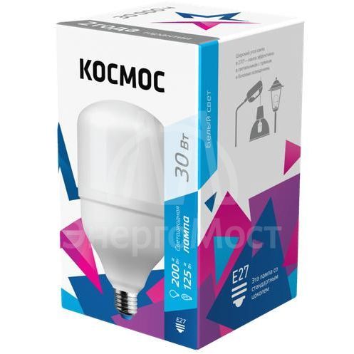 Лампа светодиодная HВтLED 30Вт 220В E27 4500К Космос LksmHWLED30WE2745