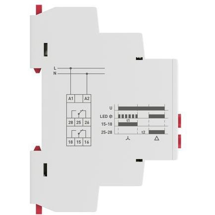 Реле времени RT-SD 12-240В для двигателей &amp;quot;звезда-треугольник&amp;quot; PROxima EKF rt-sd-12-240