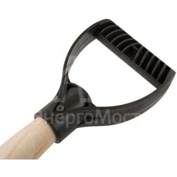 Лопата штыковая &amp;quot;рельсовая сталь&amp;quot; с деревянным черенком 210х385х1440мм FIT 77193