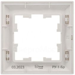 Рамка 1-м BRITE РУ-1-Бр бел./бел. IEK BR-M12-12-K01