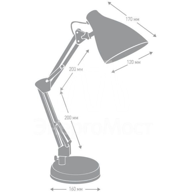 Светильник KD-331 C26 настол. 230В 40Вт E27 тауп Camelion 13873